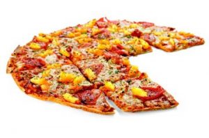 Domino's hawaiian thin crust healthier pizza